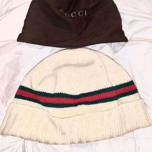 MENS CREAM GUCCI BEANIE SIZE Lq